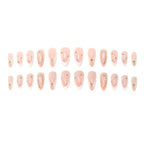 Press-On Nail Set Stiletto Floral Reusable & Easy Application