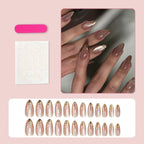 Press-On Nail Set Stiletto Gel High-Gloss Adhesive Tabs