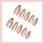 Press-On Nail Set Stiletto Gel High-Gloss Adhesive Tabs