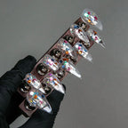 Press-On Nail Set Stiletto Glitter & Ombre Glue-Free