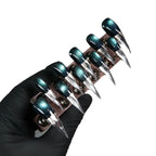 Press-On Nail Set Stiletto Glitter & Ombre Glue-Free