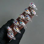 Press-On Nail Set Stiletto Glitter & Ombre Glue-Free