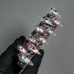 Press-On Nail Set Stiletto Glitter & Ombre Glue-Free