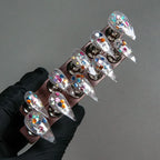 Press-On Nail Set Stiletto Glitter & Ombre Glue-Free