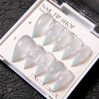 Press-On Nail Set Stiletto Glitter Reusable Multiple Sizes