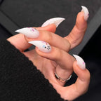 Press-On Nail Set Stiletto Glitter & Star Accents Long-Lasting