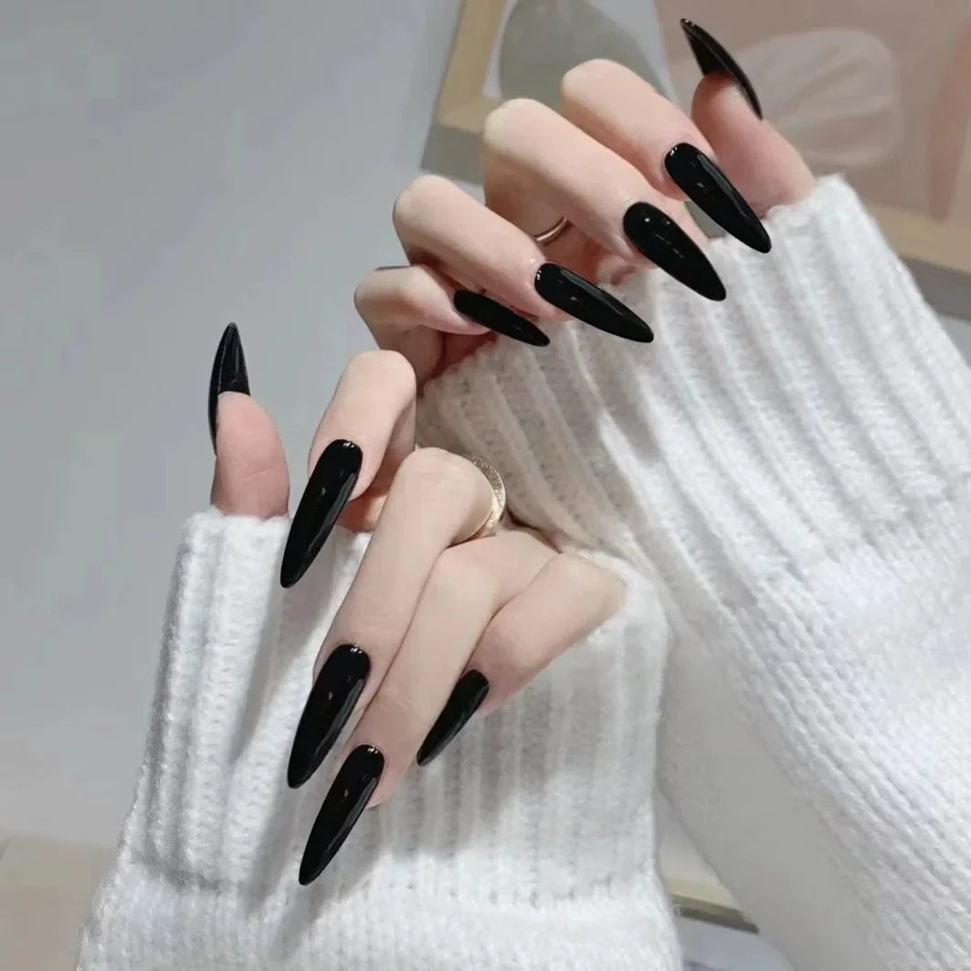 Press-On Nail Set Stiletto Gloss Reusable
