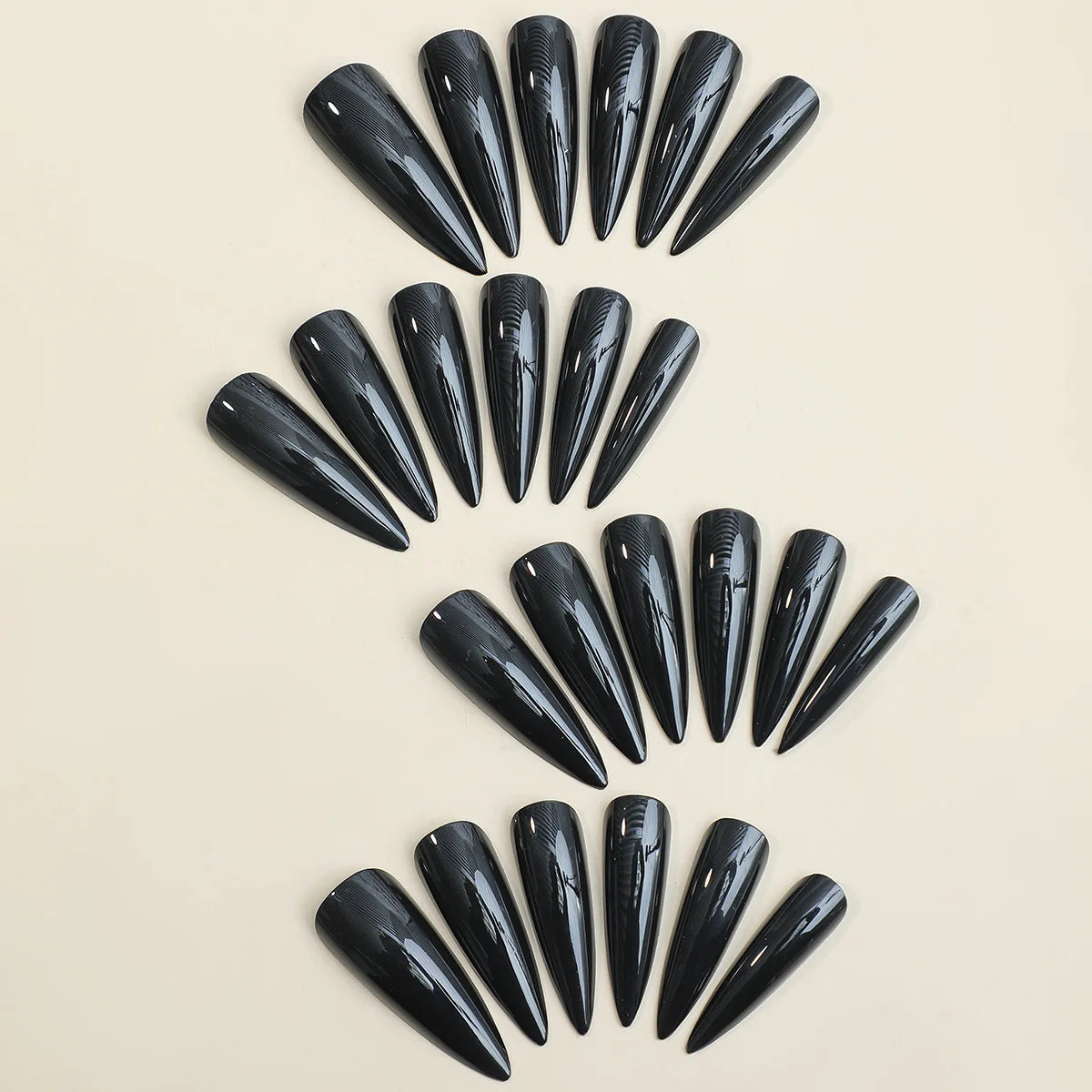 Press-On Nail Set Stiletto Gloss Reusable