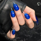 Press-On Nail Set Stiletto Glossy Adhesive Included & Reusable