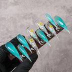 Press-On Nail Set Stiletto & Glossy Finish Adhesive Tabs
