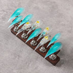 Press-On Nail Set Stiletto & Glossy Finish Adhesive Tabs
