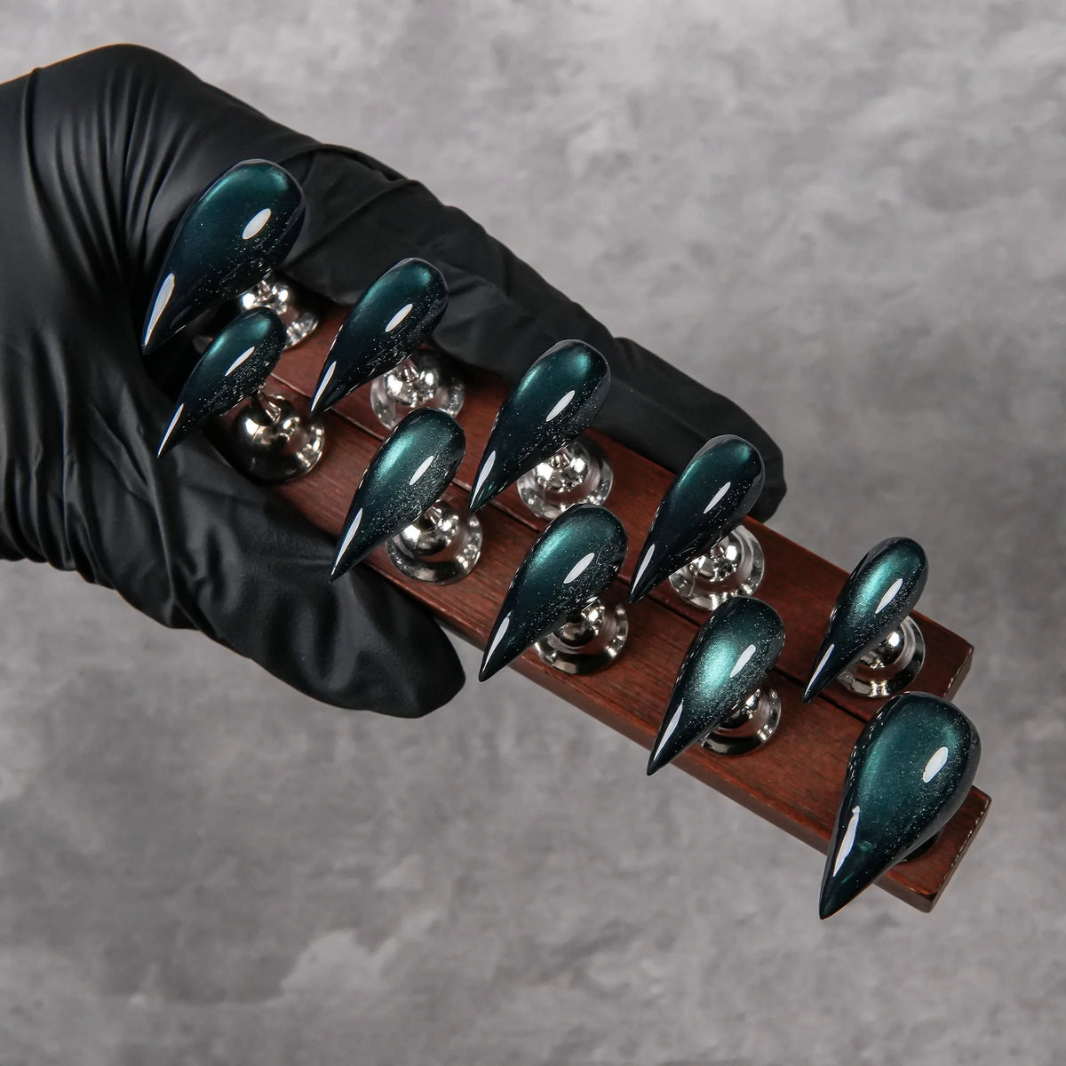Press-On Nail Set Stiletto Glossy Reusable