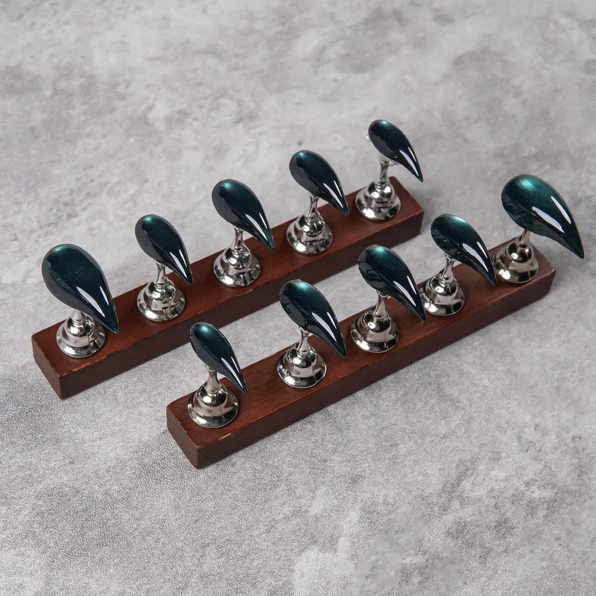 Press-On Nail Set Stiletto Glossy Reusable