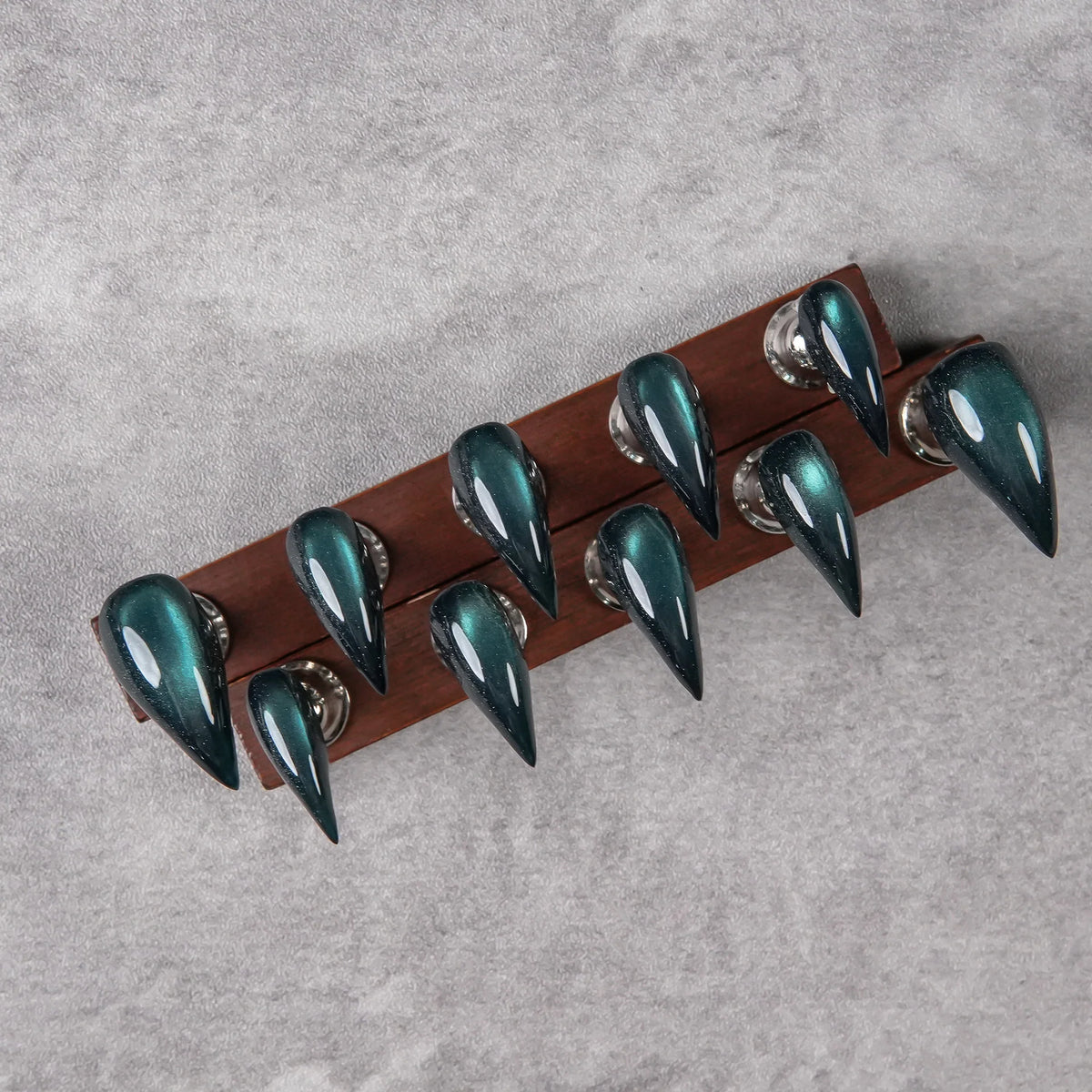 Press-On Nail Set Stiletto Glossy Reusable