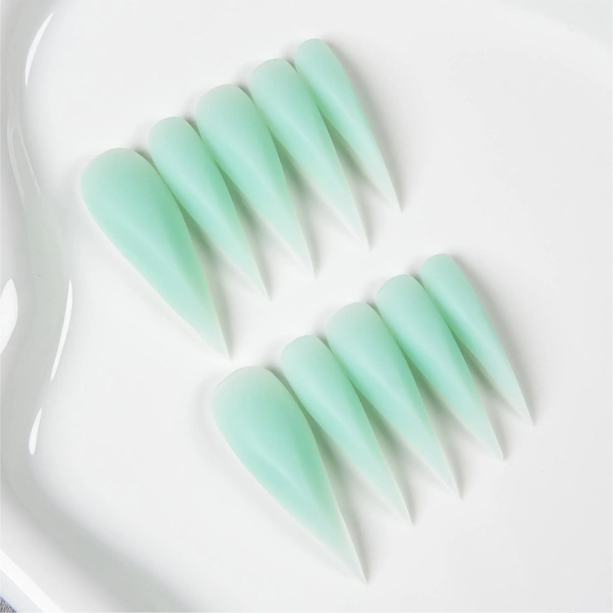 Press-On Nail Set Stiletto Glossy Self-Adhesive & Reusable