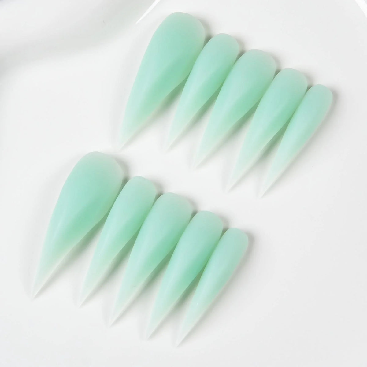 Press-On Nail Set Stiletto Glossy Self-Adhesive & Reusable