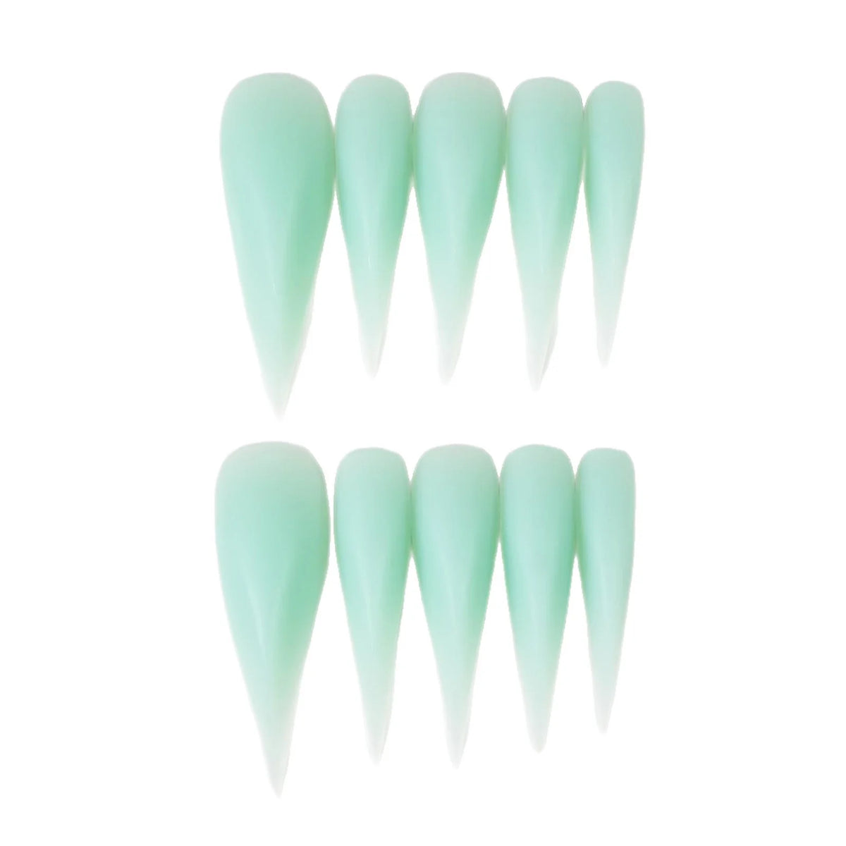 Press-On Nail Set Stiletto Glossy Self-Adhesive & Reusable