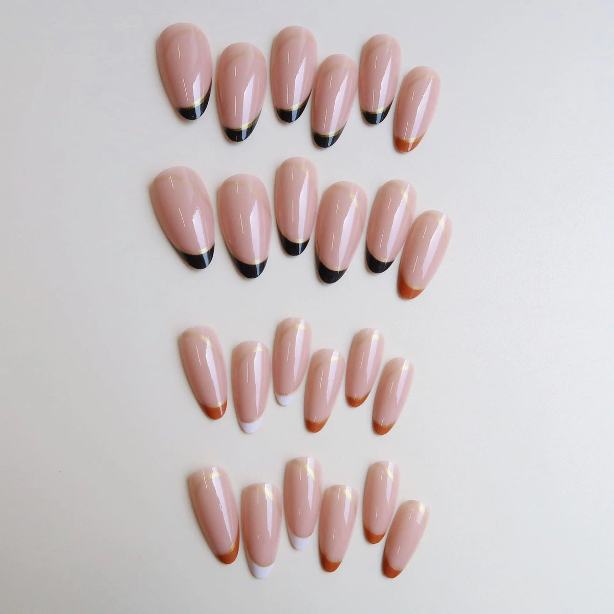Press-On Nail Set Stiletto Glue-Free Adhesive Tabs