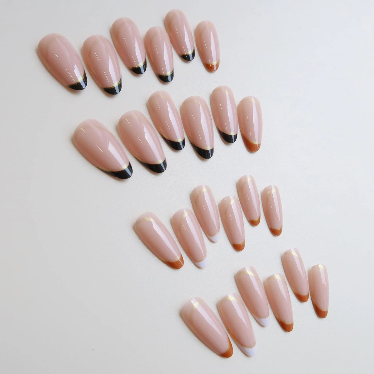Press-On Nail Set Stiletto Glue-Free Adhesive Tabs