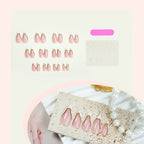 Press-On Nail Set Stiletto Gold Accents Long-Lasting