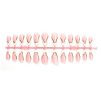 Press-On Nail Set Stiletto Gold Accents Long-Lasting