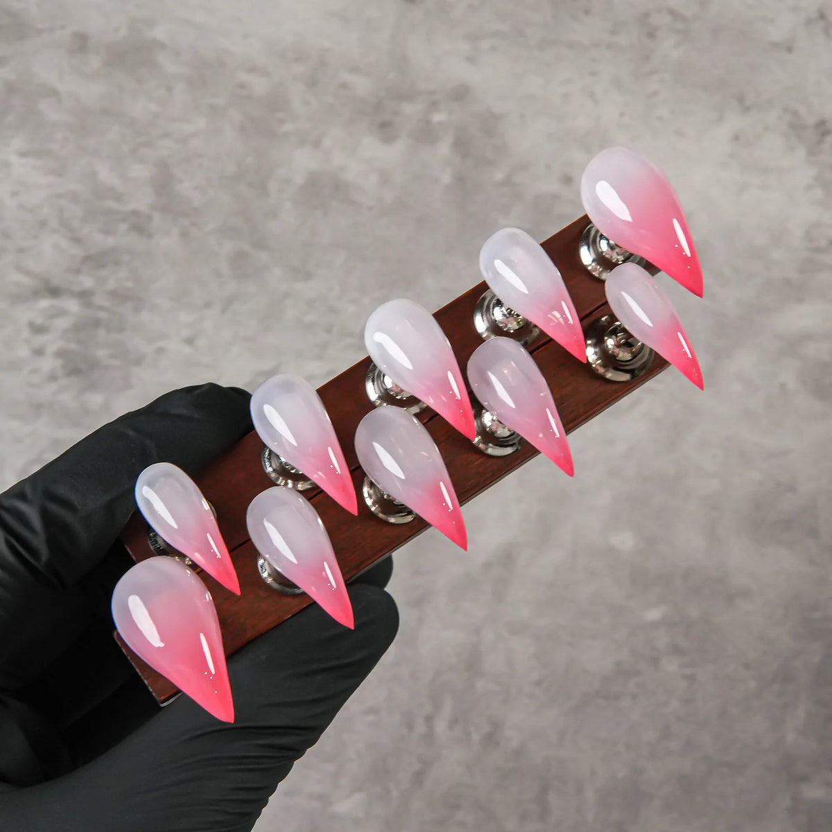 Press-On Nail Set Stiletto Gradient Reusable