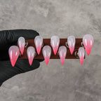 Press-On Nail Set Stiletto Gradient Reusable
