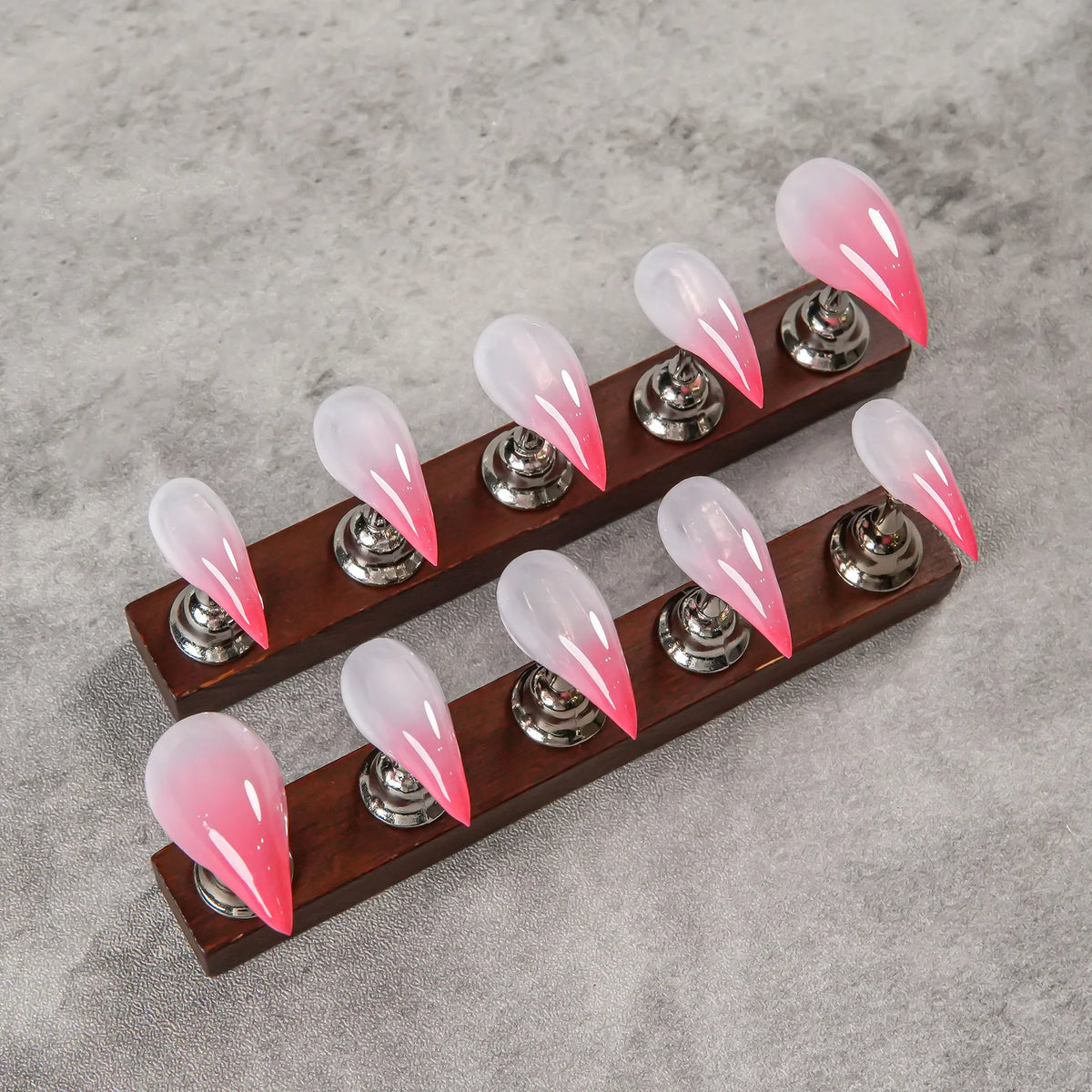Press-On Nail Set Stiletto Gradient Reusable