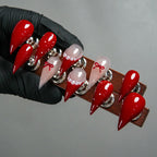Press-On Nail Set Stiletto Gradient Reusable