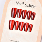 Press-On Nail Set Stiletto High Gloss Adhesive Kit