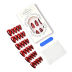Press-On Nail Set Stiletto High Gloss Adhesive Kit
