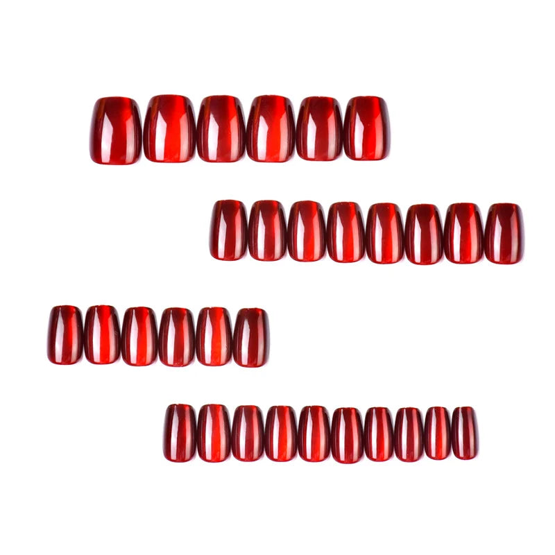 Press-On Nail Set Stiletto High Gloss Adhesive Kit