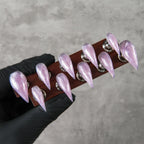 Press-On Nail Set Stiletto High-Gloss Self-Adhesive & Reusable