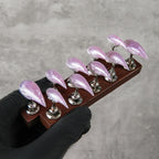 Press-On Nail Set Stiletto High-Gloss Self-Adhesive & Reusable