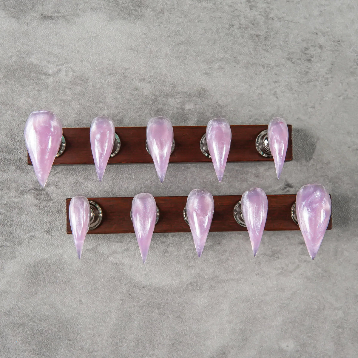 Press-On Nail Set Stiletto High-Gloss Self-Adhesive & Reusable