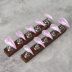 Press-On Nail Set Stiletto High-Gloss Self-Adhesive & Reusable