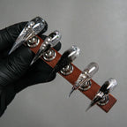 Press-On Nail Set Stiletto Intricate Nail Art Reusable