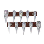 Press-On Nail Set Stiletto Iridescent Peel-Off Reusable