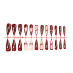 Press-On Nail Set Stiletto Light Green Adhesive Tabs