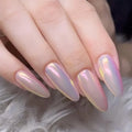 Press-On Nail Set Stiletto Light Pink 24-Piece