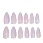 Press-On Nail Set Stiletto Light Pink 24-Piece