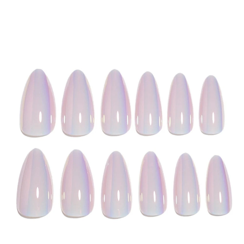 Press-On Nail Set Stiletto Light Pink 24-Piece