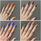 Press-On Nail Set Stiletto Matte With Adhesive Strips