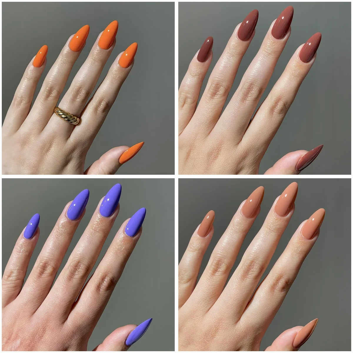 Press-On Nail Set Stiletto Matte With Adhesive Strips