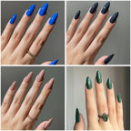 Press-On Nail Set Stiletto Matte With Adhesive Strips