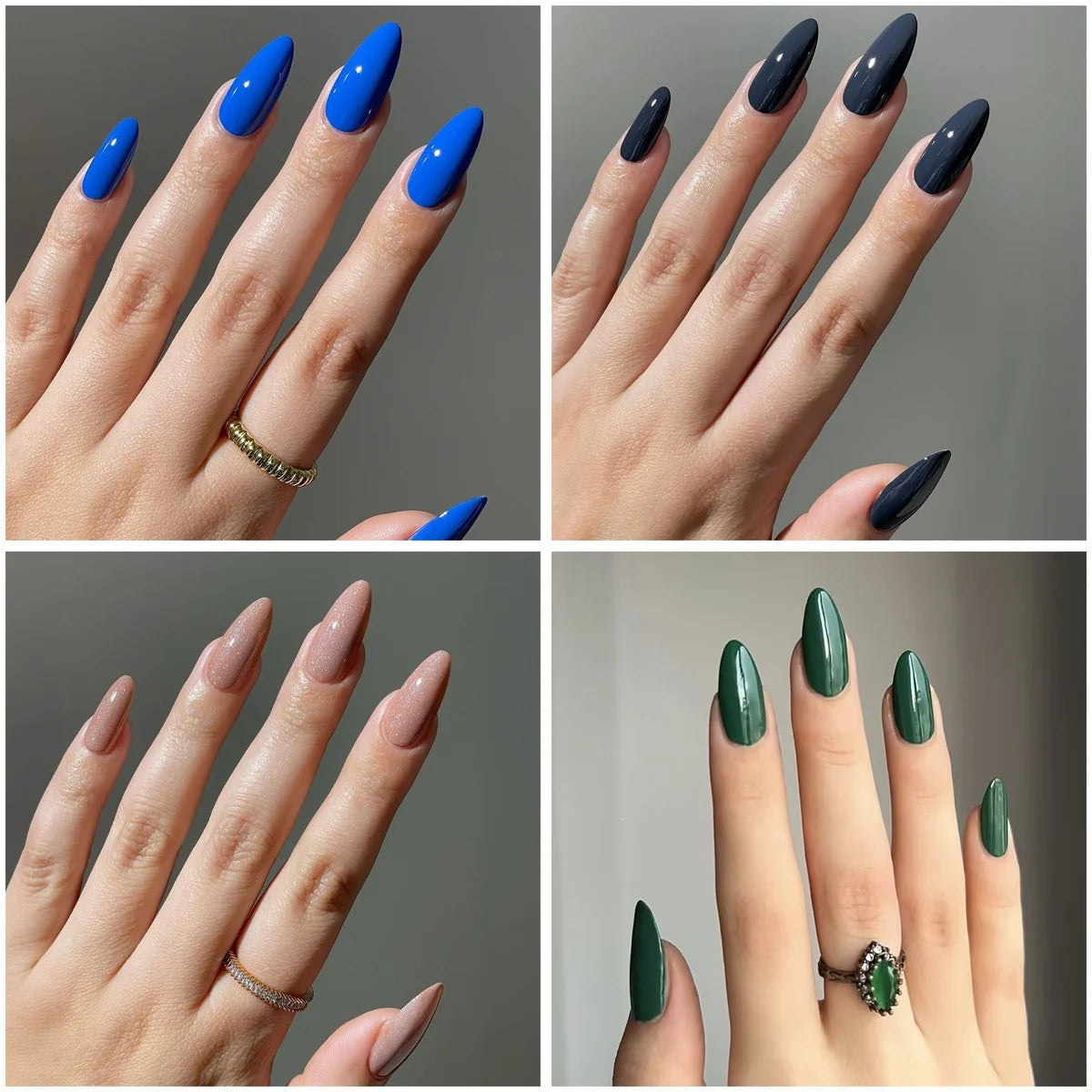 Press-On Nail Set Stiletto Matte With Adhesive Strips