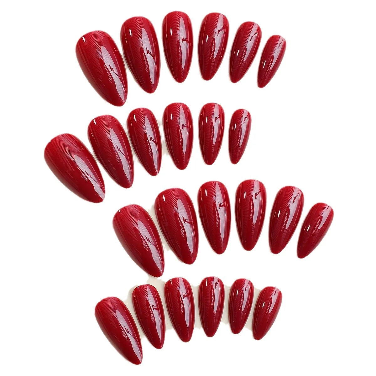 Press-On Nail Set Stiletto Matte With Adhesive Strips
