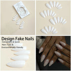 Press-On Nail Set Stiletto Matte With Adhesive Strips