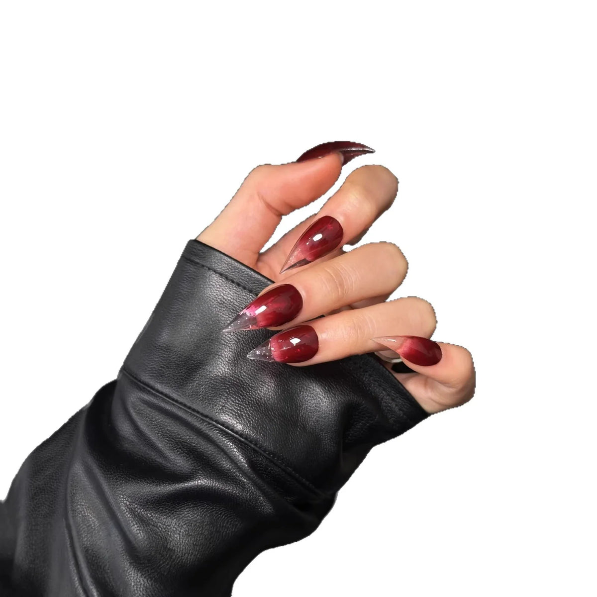 Press-On Nail Set Stiletto Ombre Peel & Stick