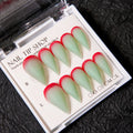Press-On Nail Set Stiletto Ombre Tip Reusable